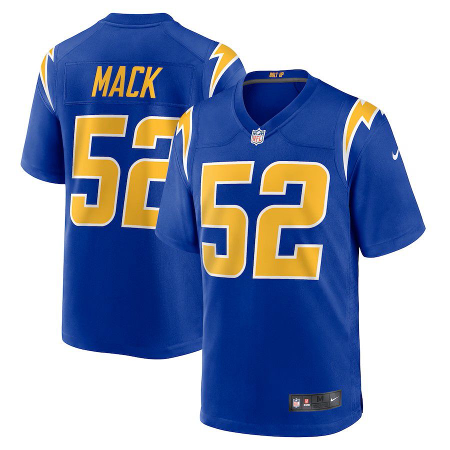Men Los Angeles Chargers #52 Khalil Mack 2025 Nike Royal Alternate Game NFL Jersey->los angeles chargers->NFL Jersey